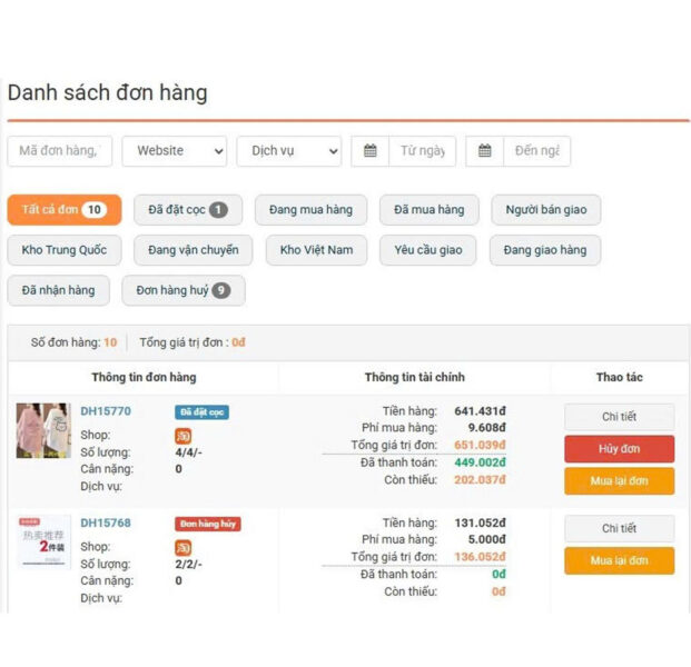 Theo dõi đơn hàng